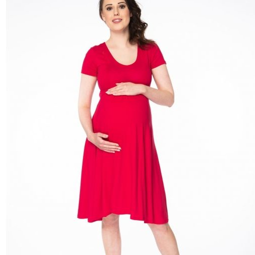 sukienka odzież ciążowa czerwona